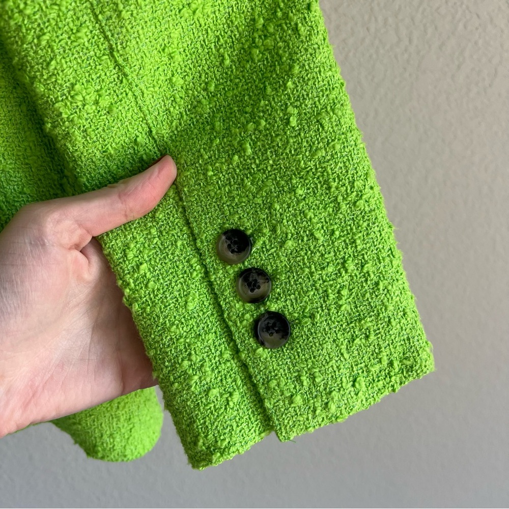 Smythe 90s lime tweed blazer green XS - Picture 11 of 14
